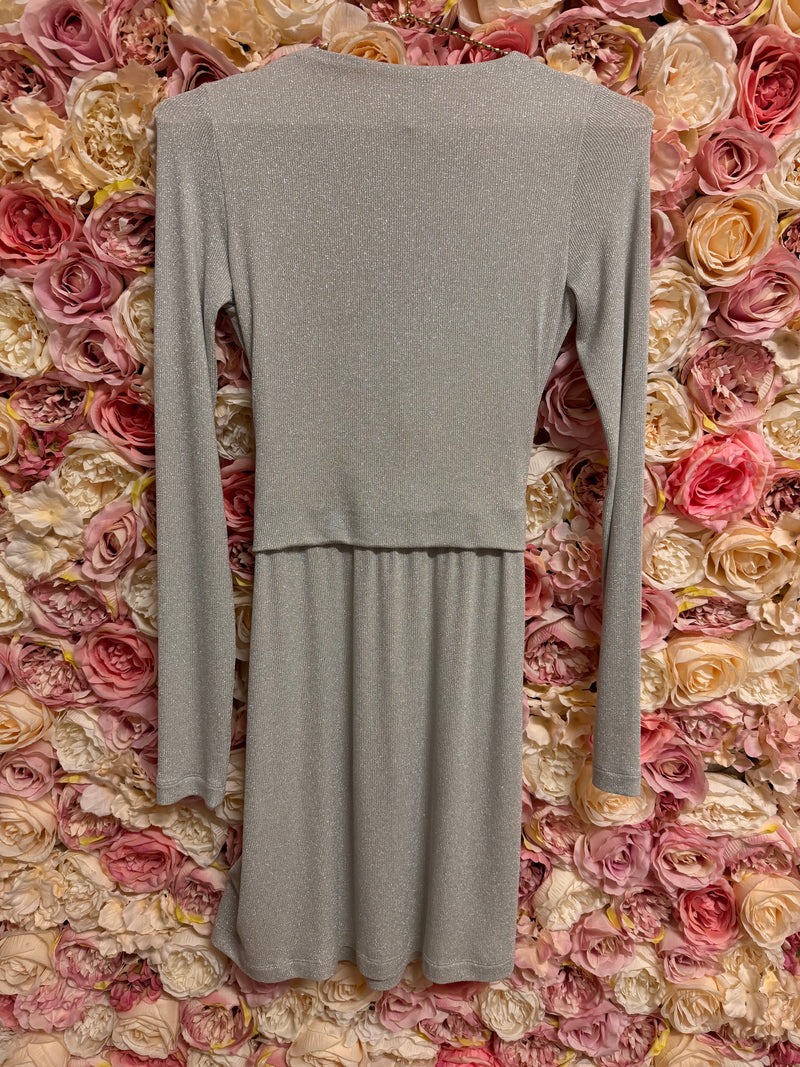 M Missoni Long Sleeved Dress Silver