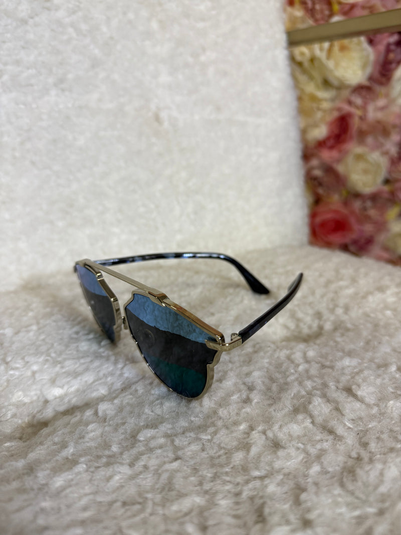 Dior So Real Sunglasses Tricolor Silver Blue