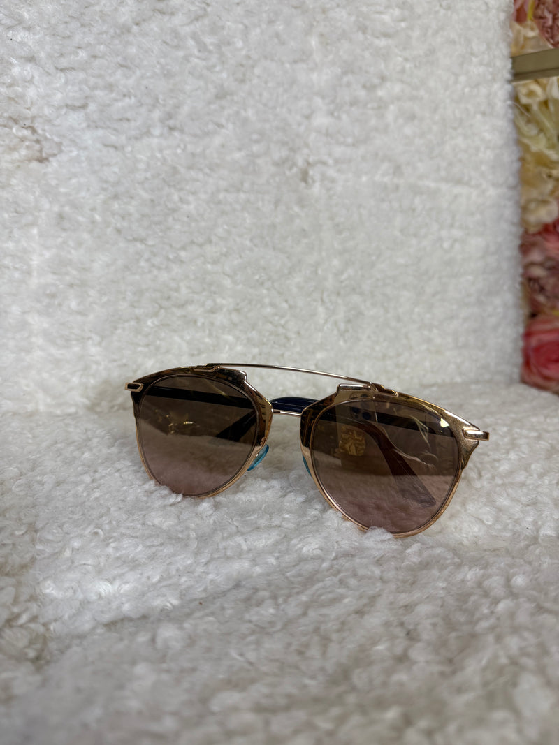 Dior So Real Reflected Sunglasses Gold