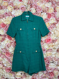 Sandro Playsuit with Zipper Green Sz. 32 DE