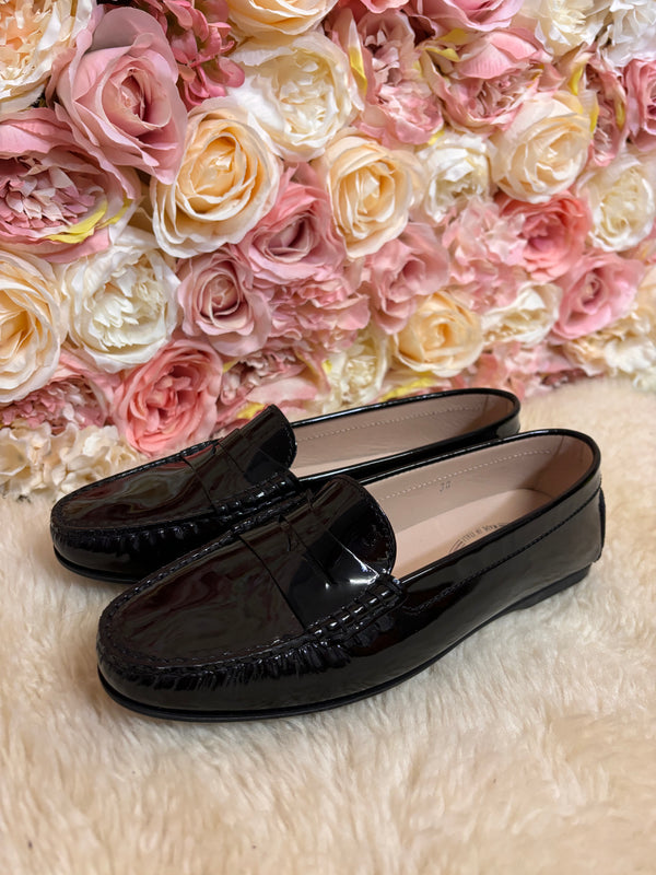 Tod's Patent Leather Loafers Black