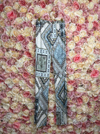 Etro Viscose Pants White Blue Sz. 34 DE