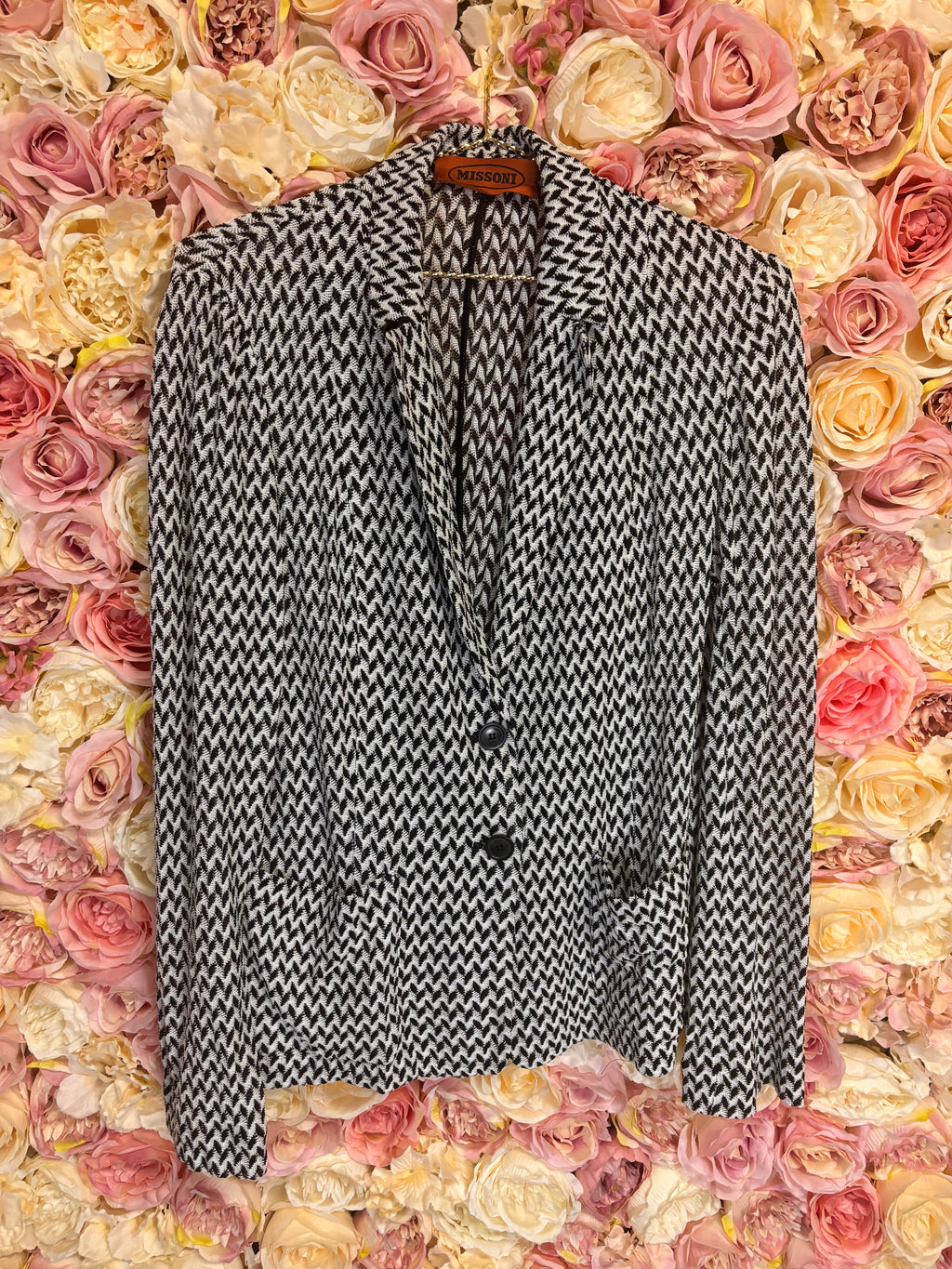 Missoni Knit Jacket Black White