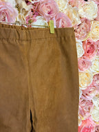 Yves Salomon Suede Leather Pants Camel