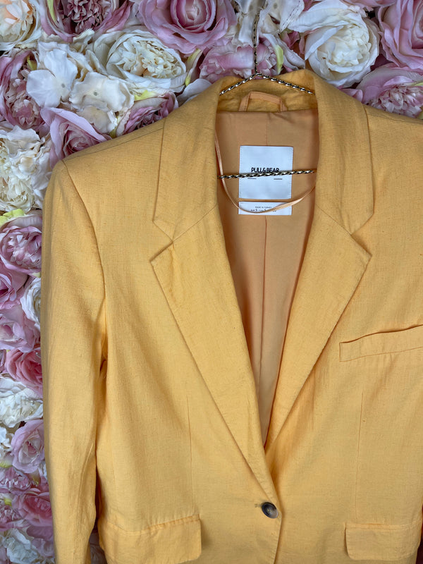 Pull & Bear Blazer Yellow Sz. S