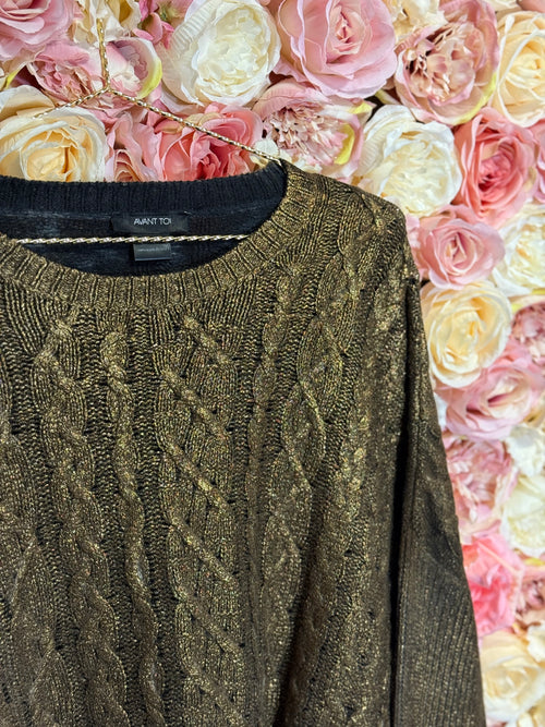 Avant Toi Merino Wool Cashmere Sweater Gold
