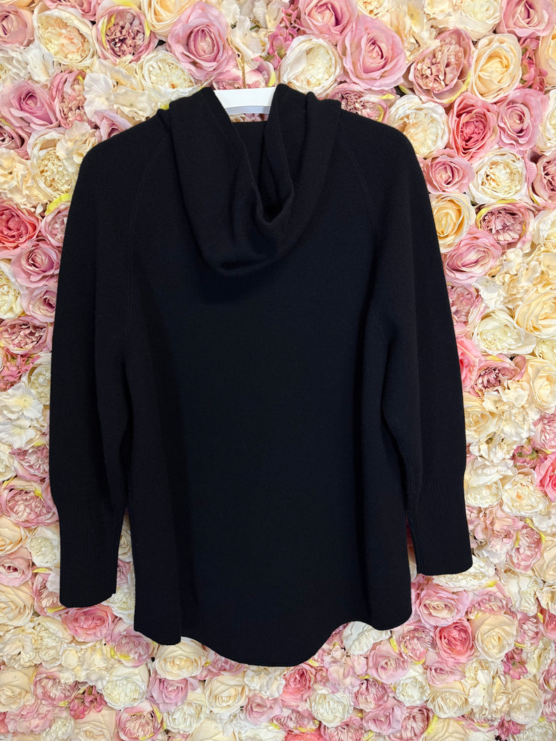 Akris Cashmere Cardigan with Zipper Black