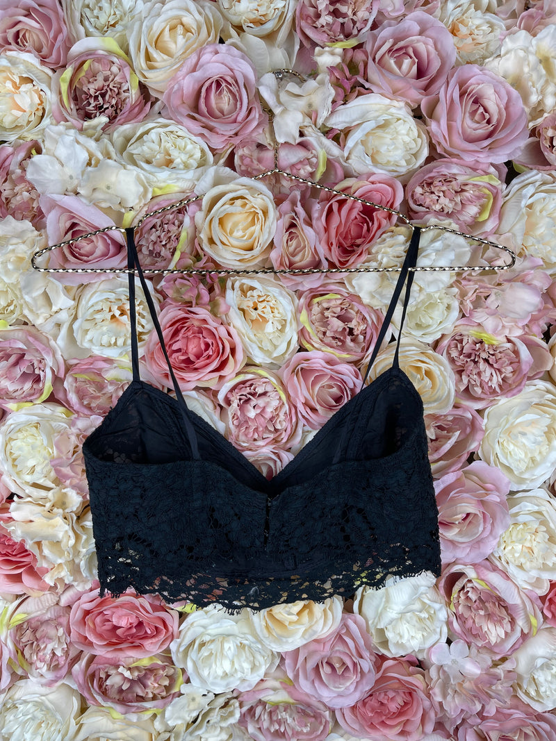 Ewa Herzog Lace Bralette Light Pink & Black Sz. 34 DE