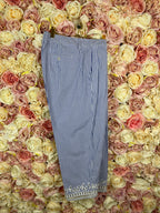 Ermanno Scervino Striped Cotton Pants Blue White Sz. 36 DE