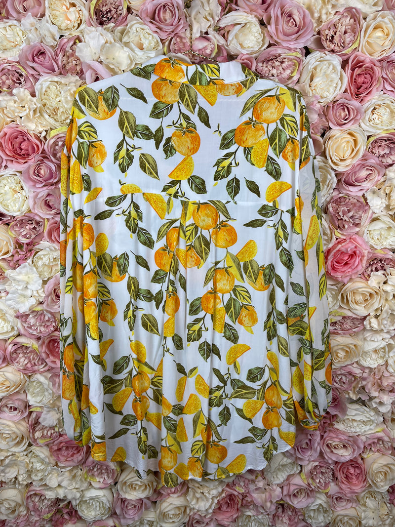 Never Fully Dressed Lemon Blouse Oversized Sz. 36 DE