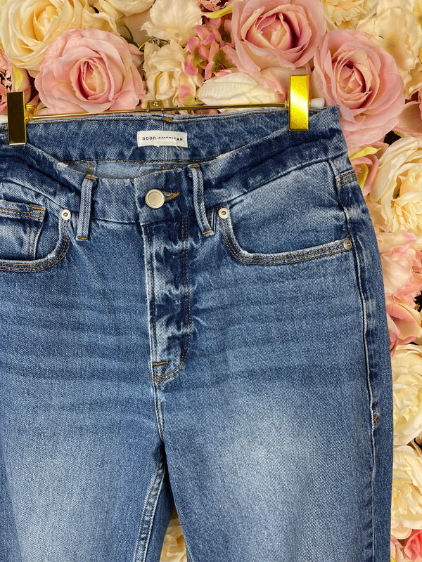 Good American Ripped Jeans Blue Sz. XS