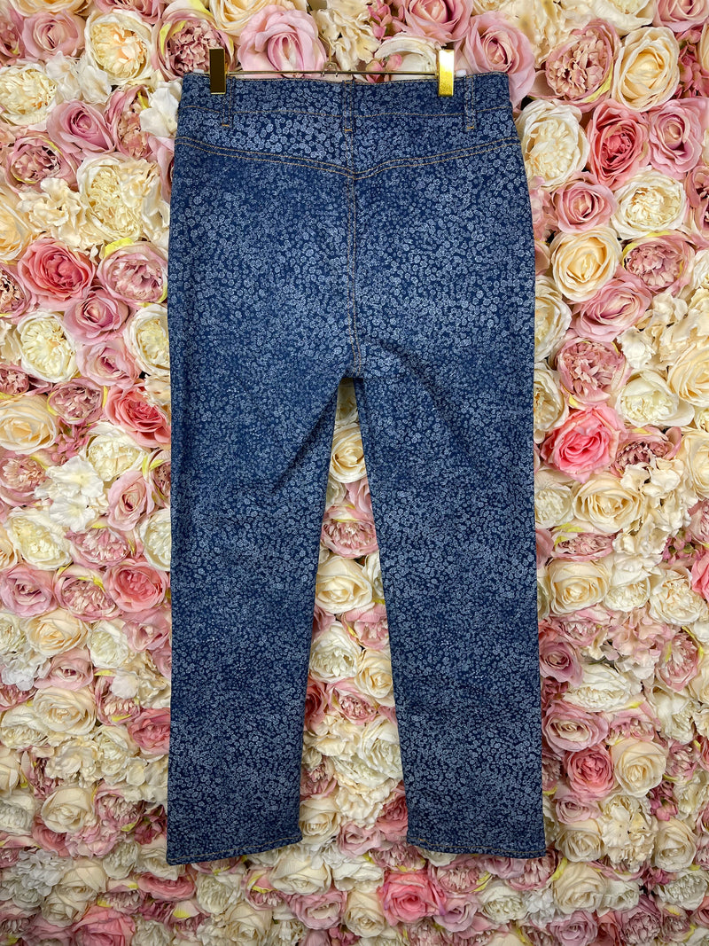 Chanel Mini Flowers Jeans 2021 Blue Sz. 36 DE