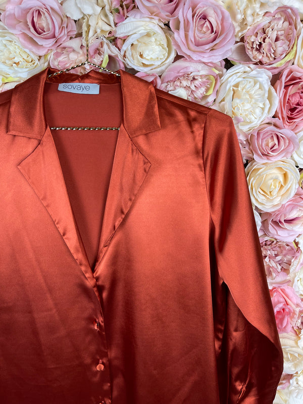 Sovaye Blouse Rust Sz. XS / S