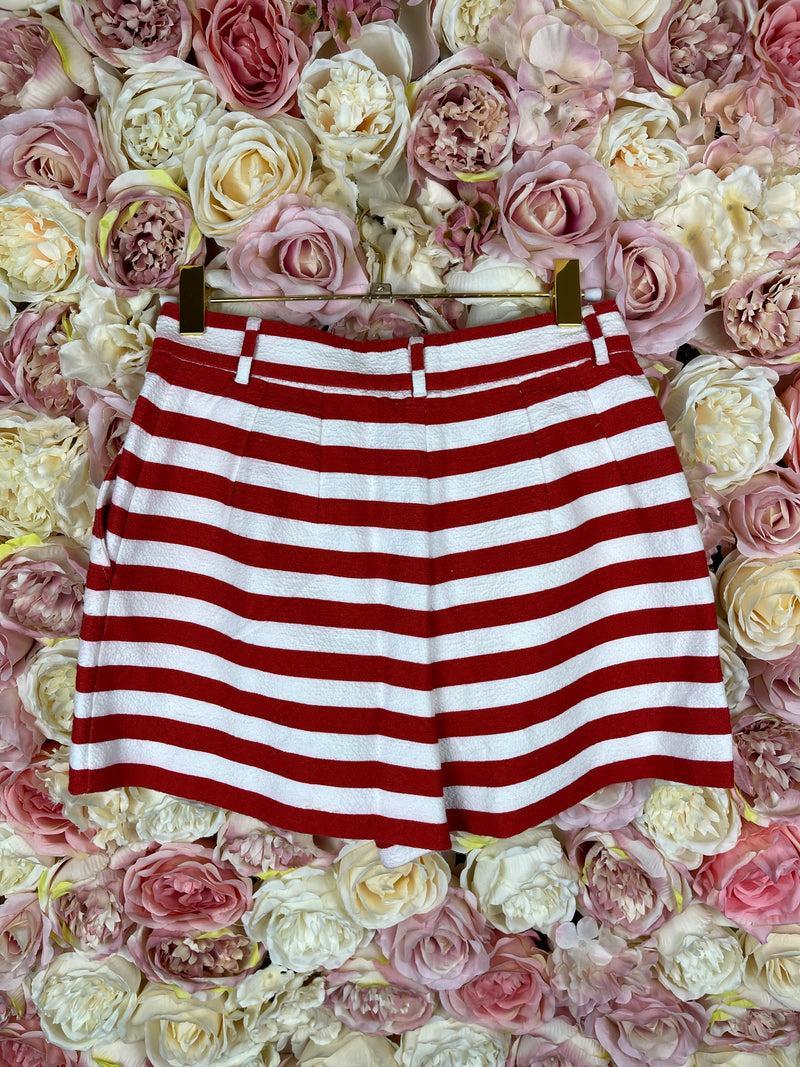 Dolce & Gabbana Striped Shorts White Red Sz. 34 DE