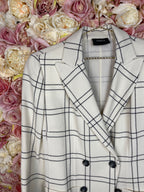 Akris Classic Blazer White Black Sz. 38