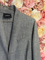 Akris Linen Wool Blazer Grey Sz. 40 EU