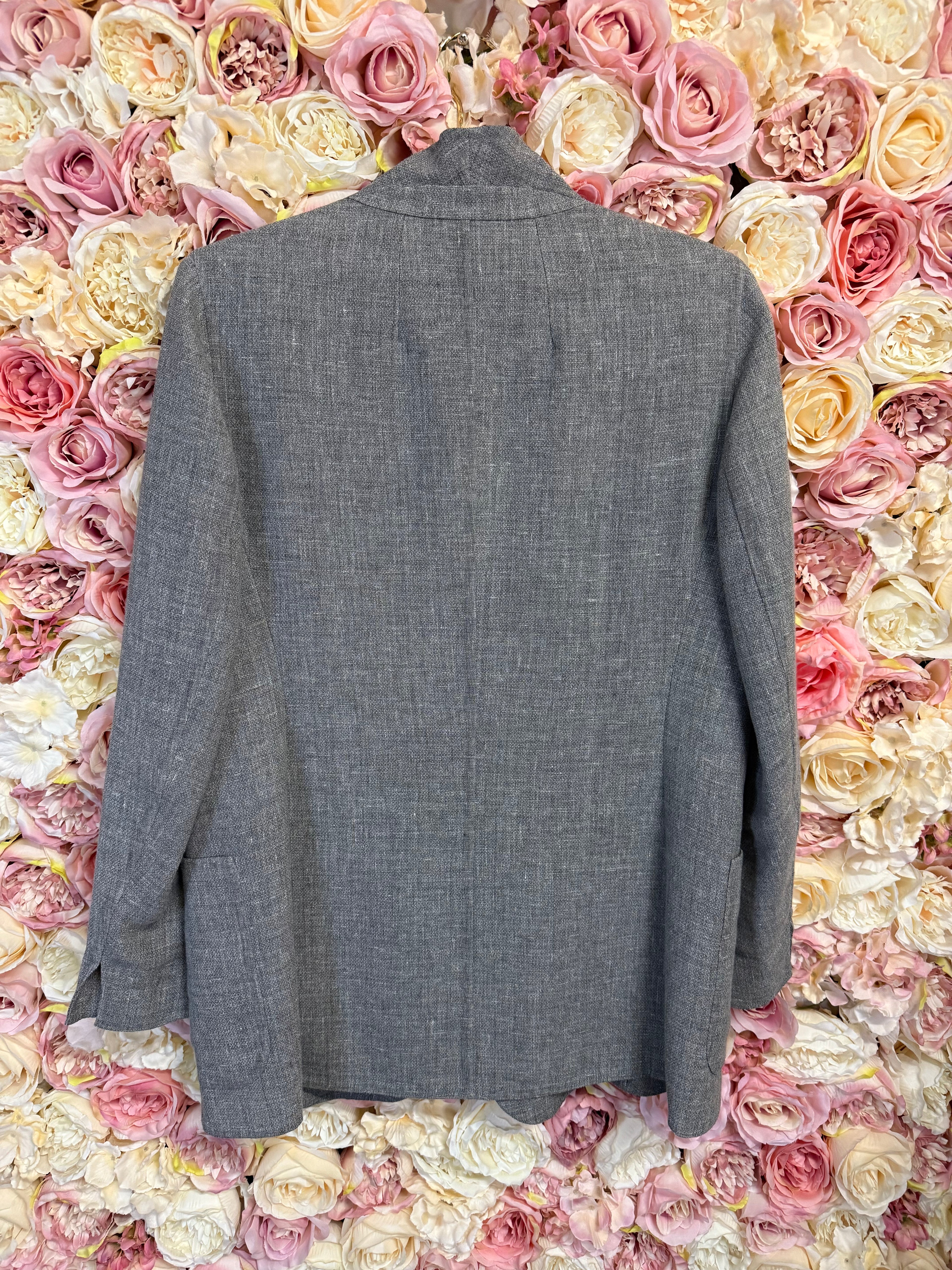 Akris Linen Wool Blazer Grey Sz. 40 EU