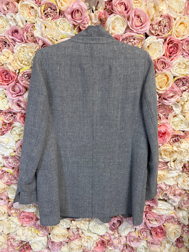 Akris Linen Wool Blazer Grey Sz. 40 EU