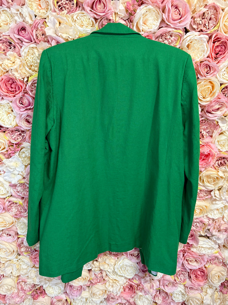 Zara Blazer Green & Dark Grey & Black Sz. L