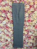 Akris Linen Wool Classic Pants Grey Sz. 42 DE