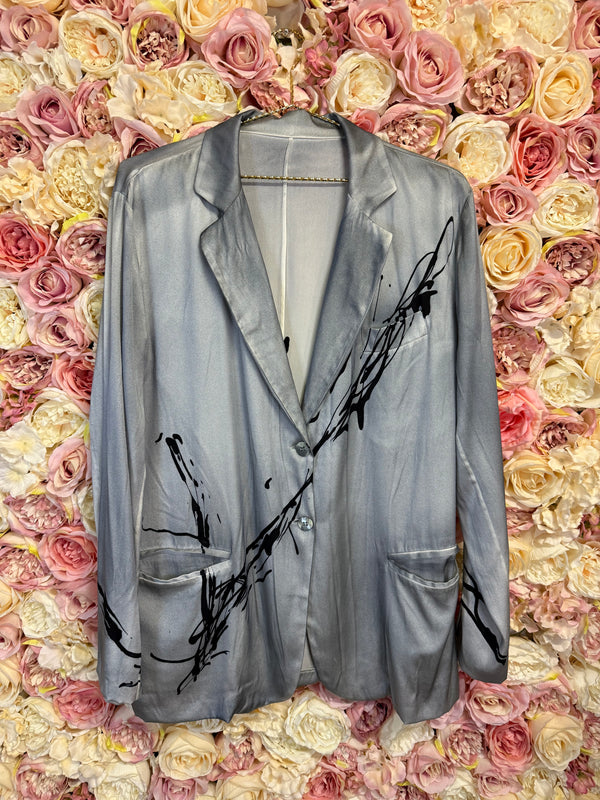 Avant Toi Silk Blouson Grey Multi Sz. L