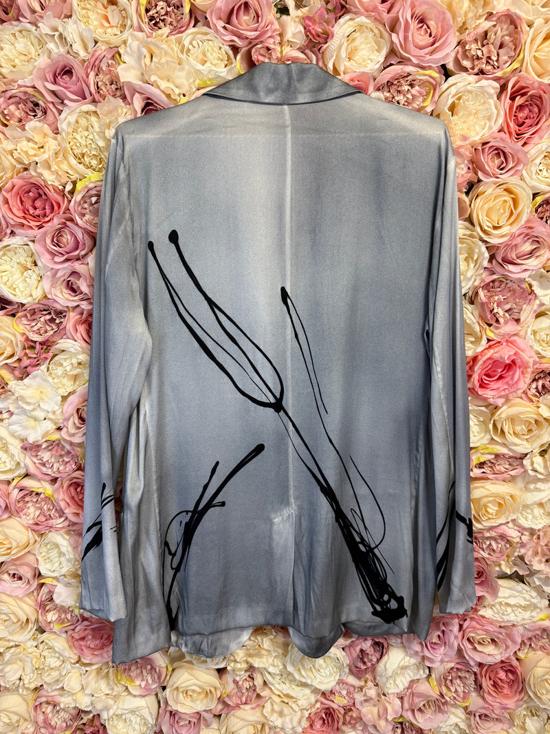 Avant Toi Silk Blouson Grey Multi Sz. L