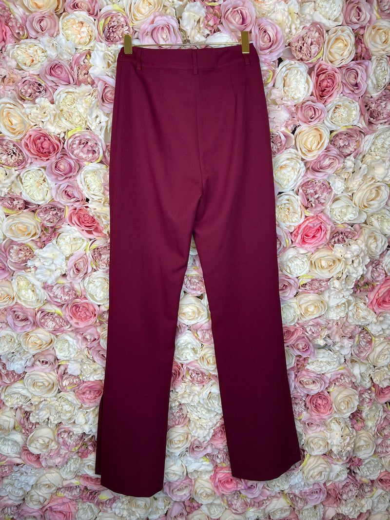 Sovaye Classic Pants Bordeaux Sz. XS