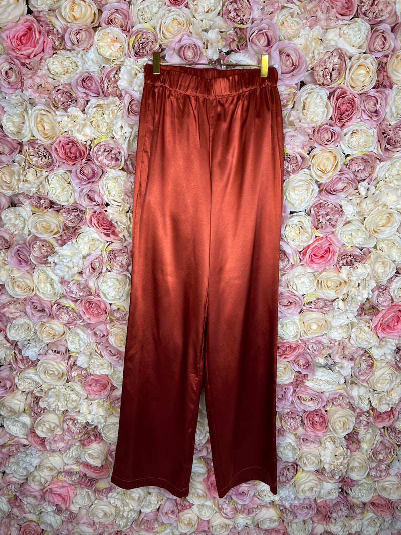 Sovaye Shiny Pants Rust Sz. XS