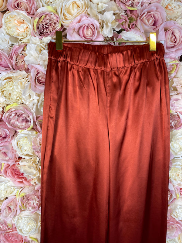 Sovaye Shiny Pants Rust Sz. XS