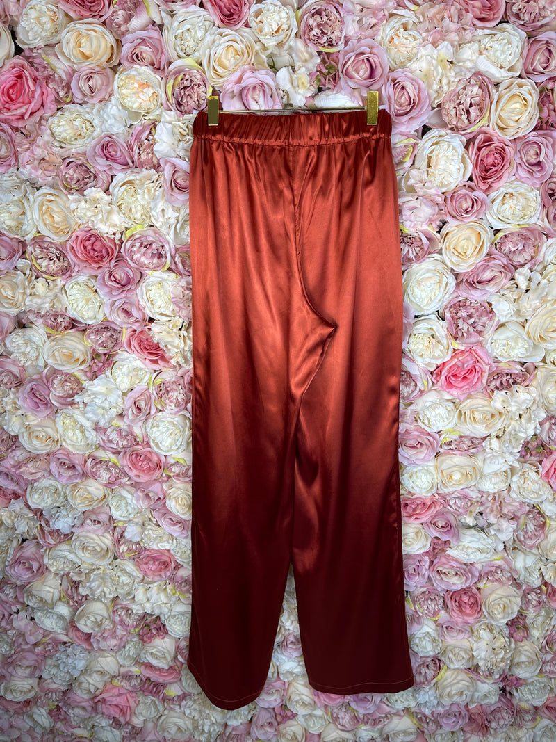 Sovaye Shiny Pants Rust Sz. XS