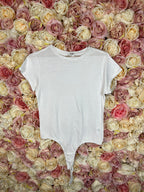 Re/Done Cotton Jersey Body White & Black Sz. M