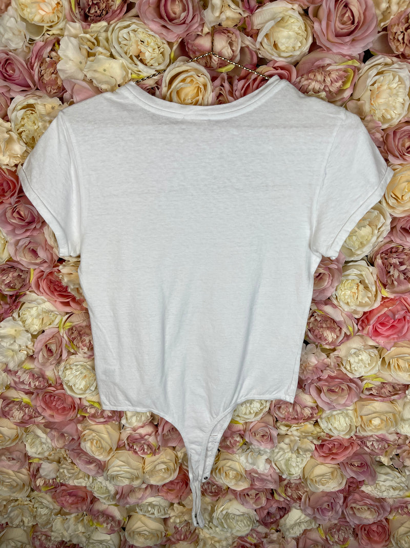 Re/Done Cotton Jersey Body White Sz. M