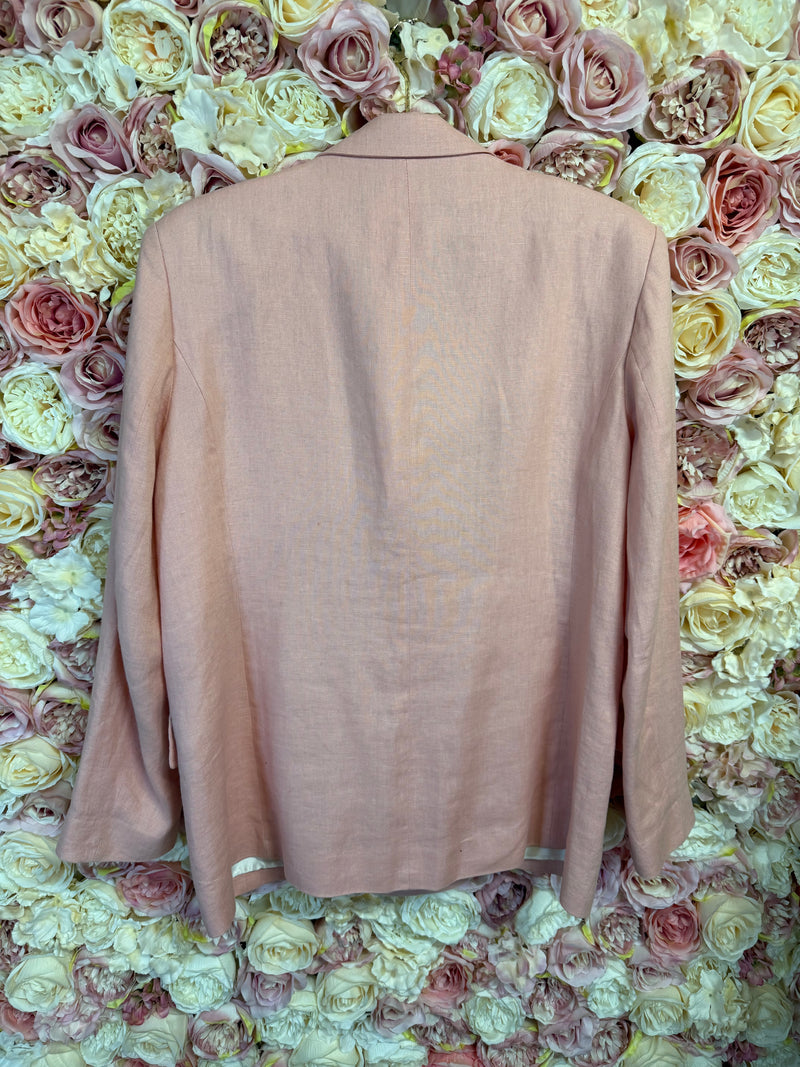 Zara Linen Blazer Light Pink Sz. L