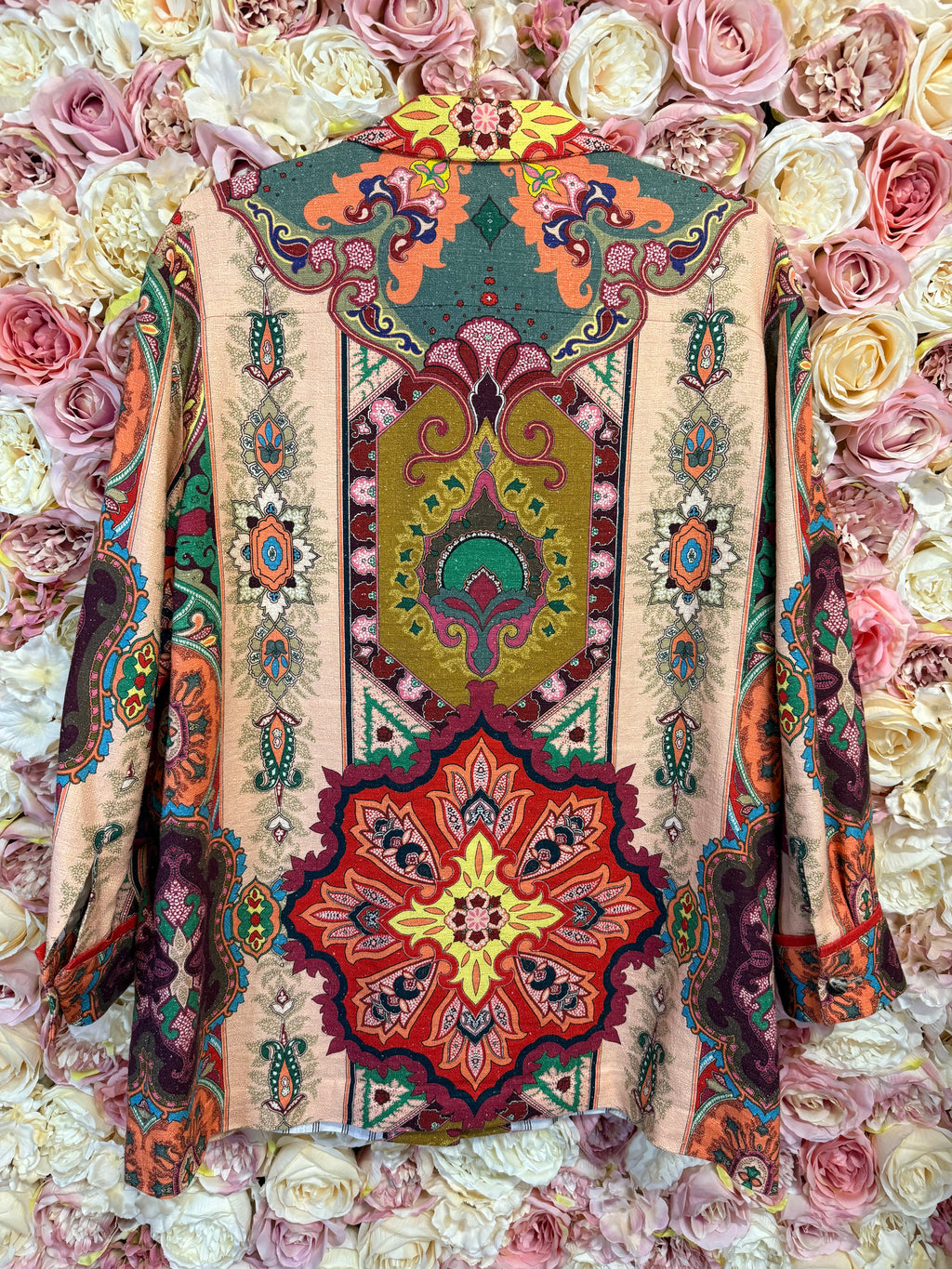 Etro Linen Mix Jacket Multi Sz. 38 DE