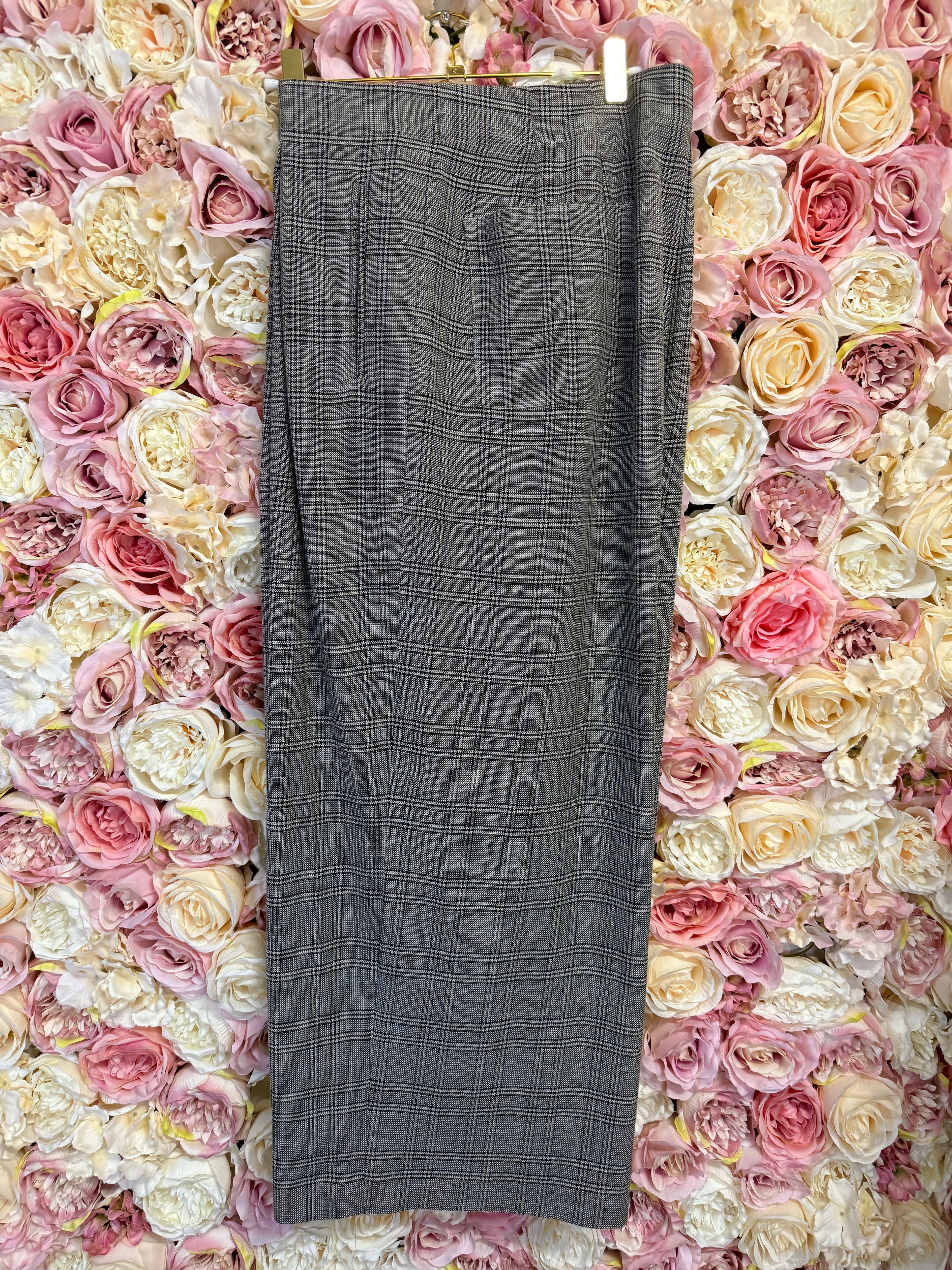 Etro Checked Pants Beige Black Sz. 44 DE