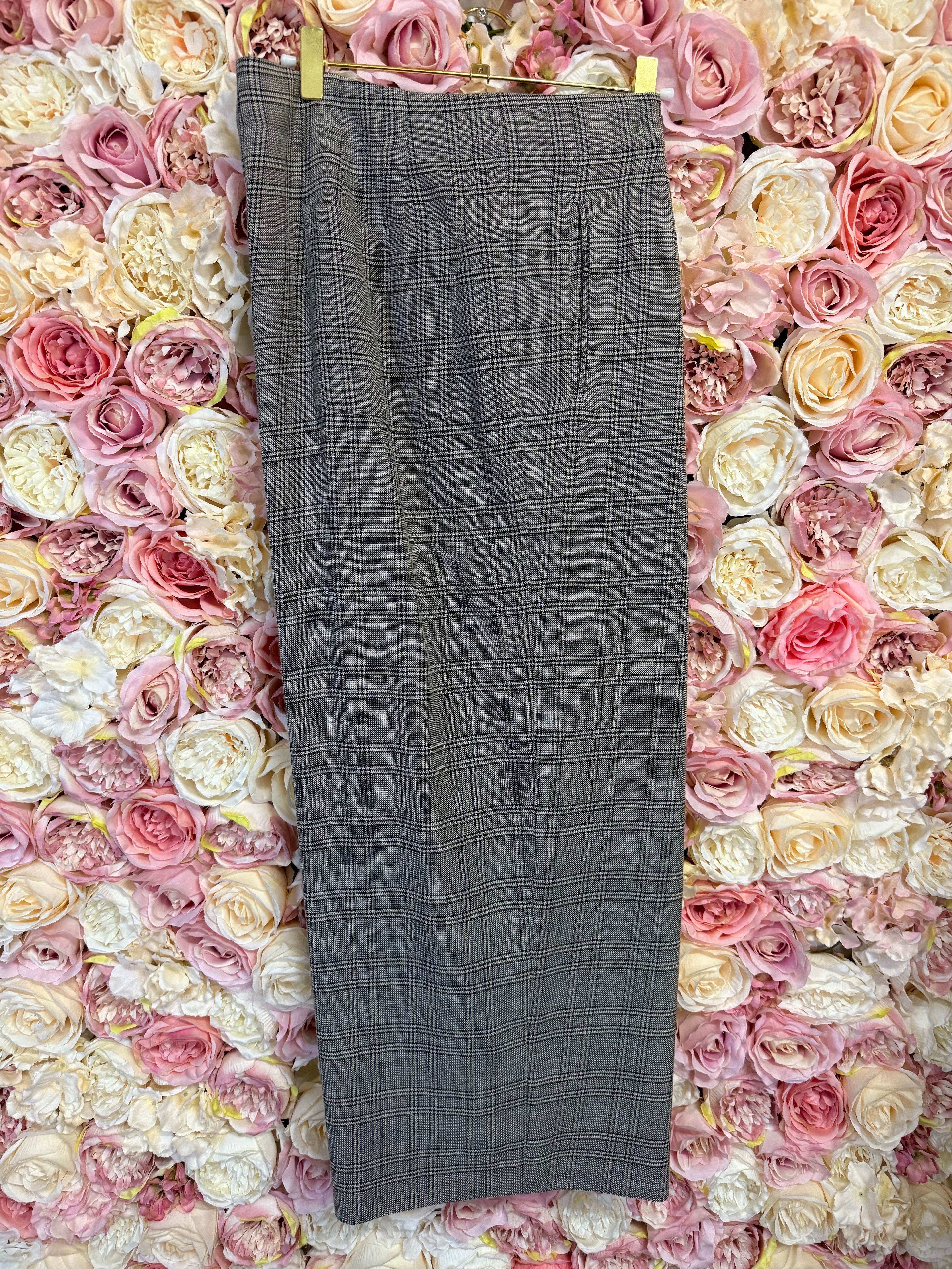 Etro Checked Pants Beige Black Sz. 44 DE