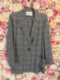 Etro Checked Blazer Beige Black Sz. 40 DE