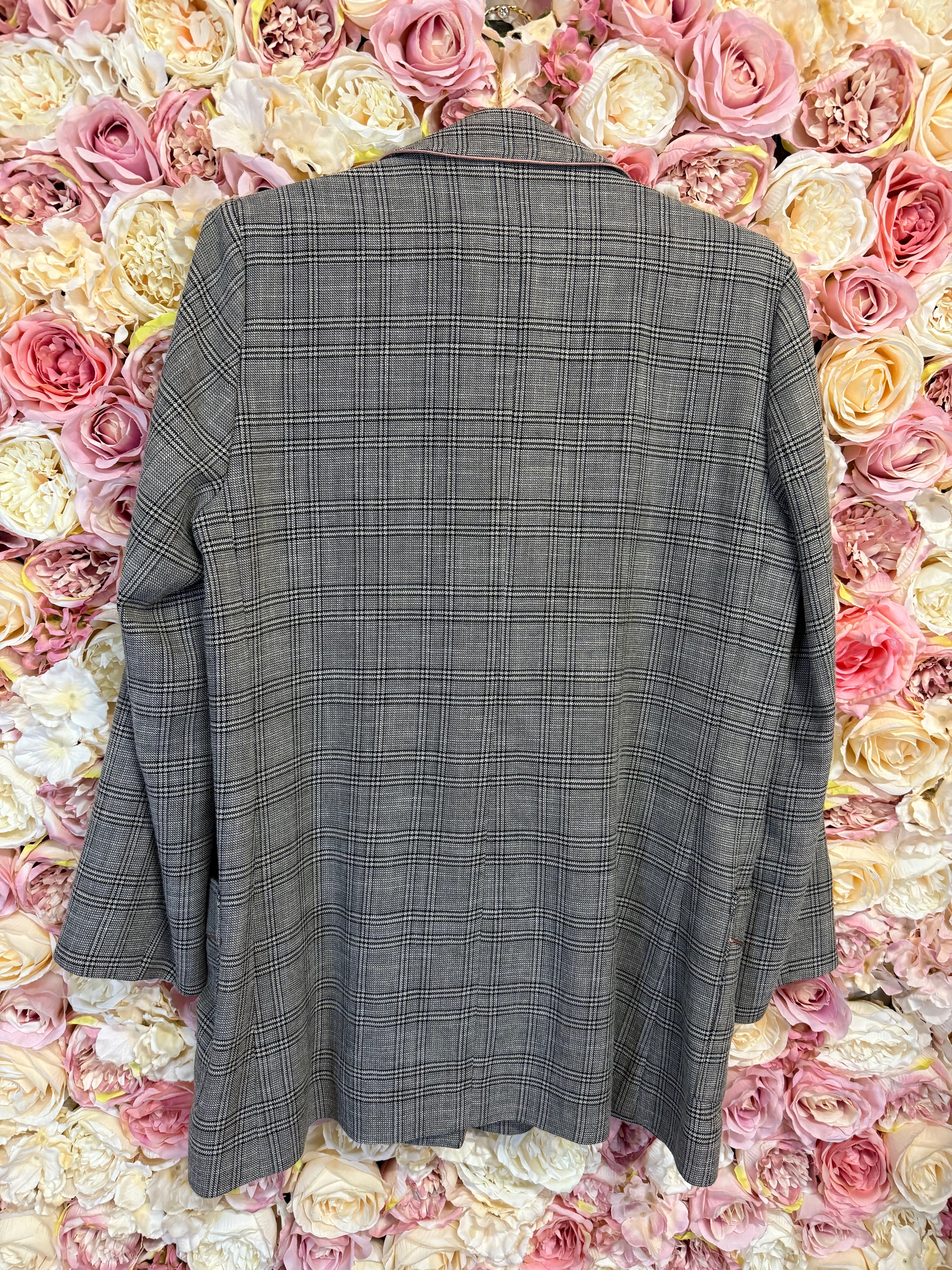 Etro Checked Blazer Beige Black Sz. 40 DE