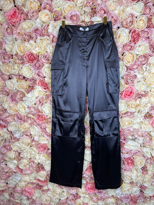 Sovaye Shiny Pants Dark Grey Sz. S
