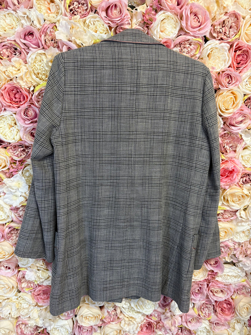 Etro Checked Blazer Beige Black Sz. 40 DE