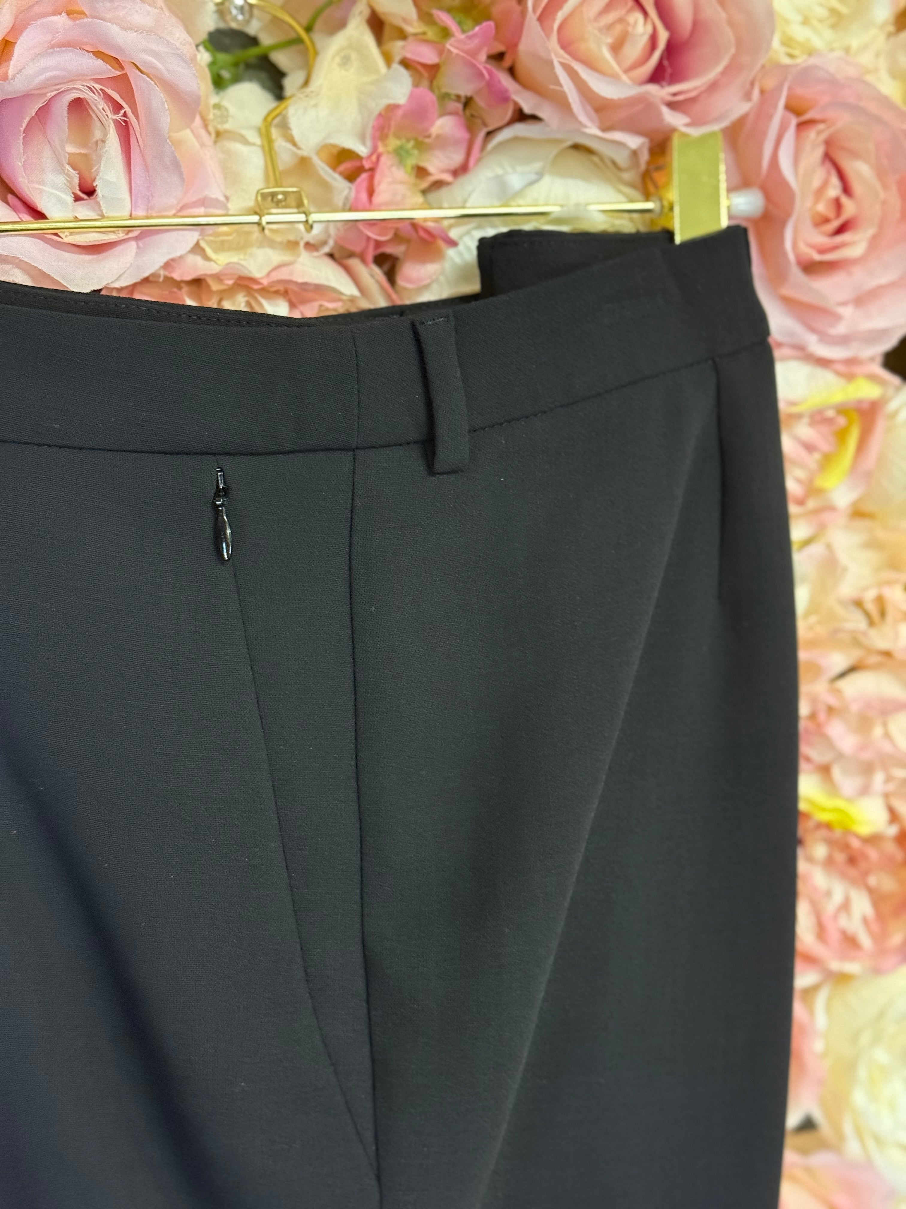 Akris Classic Wool Pants Black Sz. 42 DE