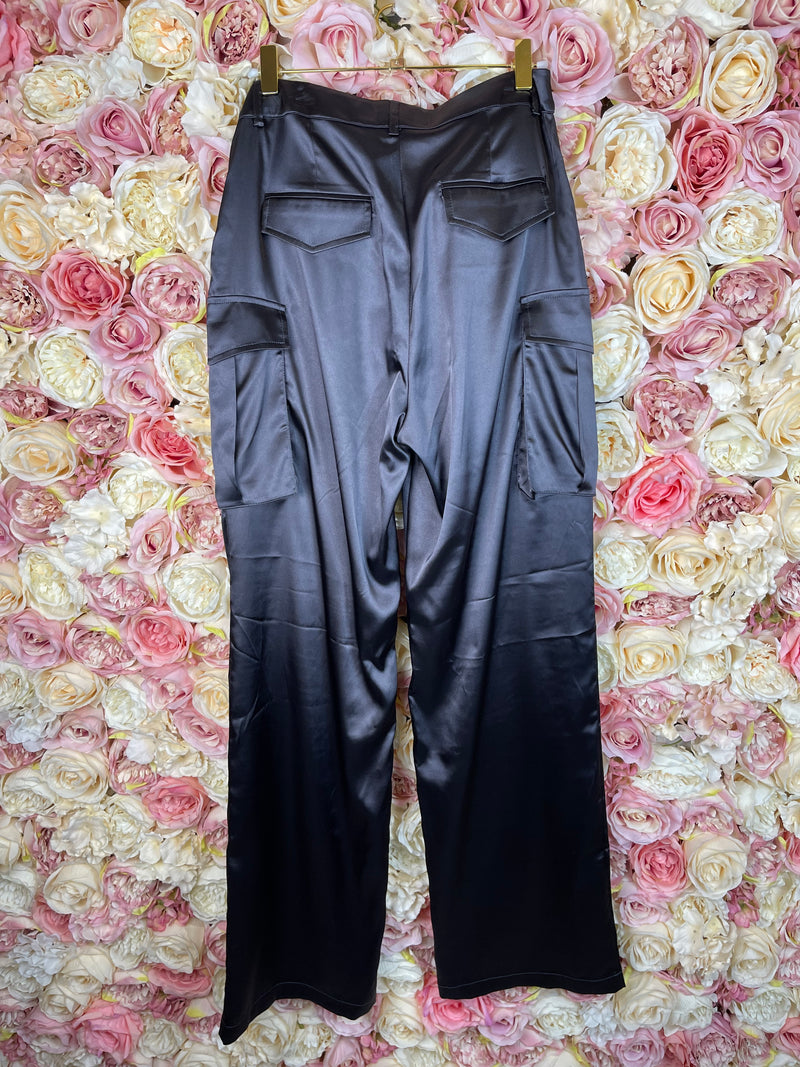 Sovaye Shiny Pants Dark Grey Sz. S