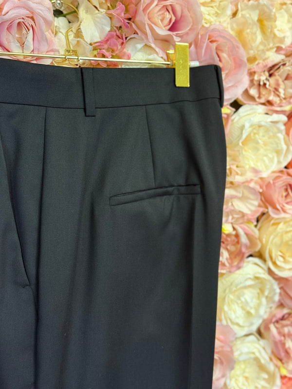 Max Mara Classic Wool Pants Black Sz. 44 DE