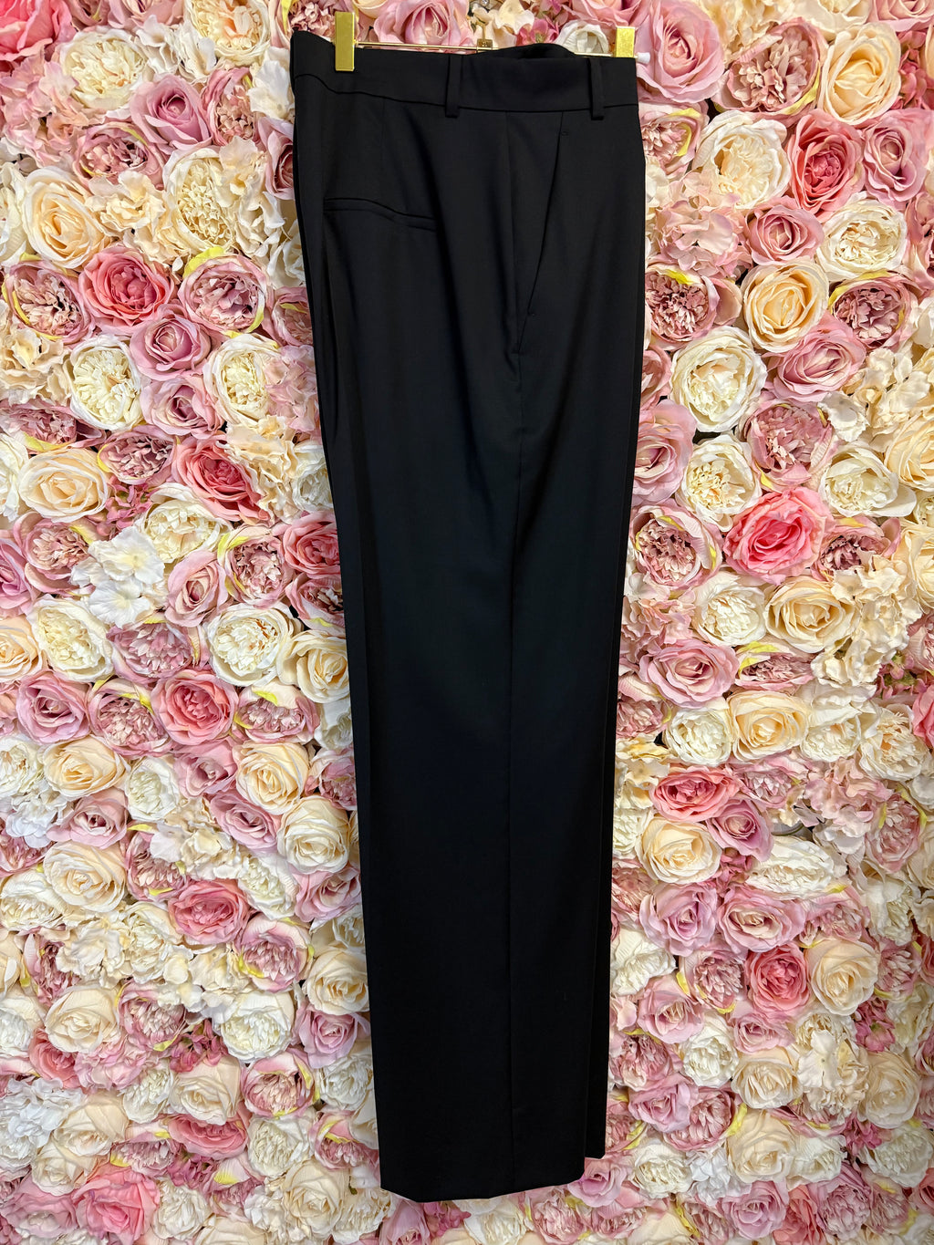 Max Mara Classic Wool Pants Black Sz. 44 DE