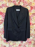 Max Mara Double-breasted Classic Wool Blazer Black Sz. 42 DE
