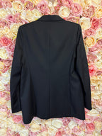 Max Mara Double-breasted Classic Wool Blazer Black Sz. 42 DE