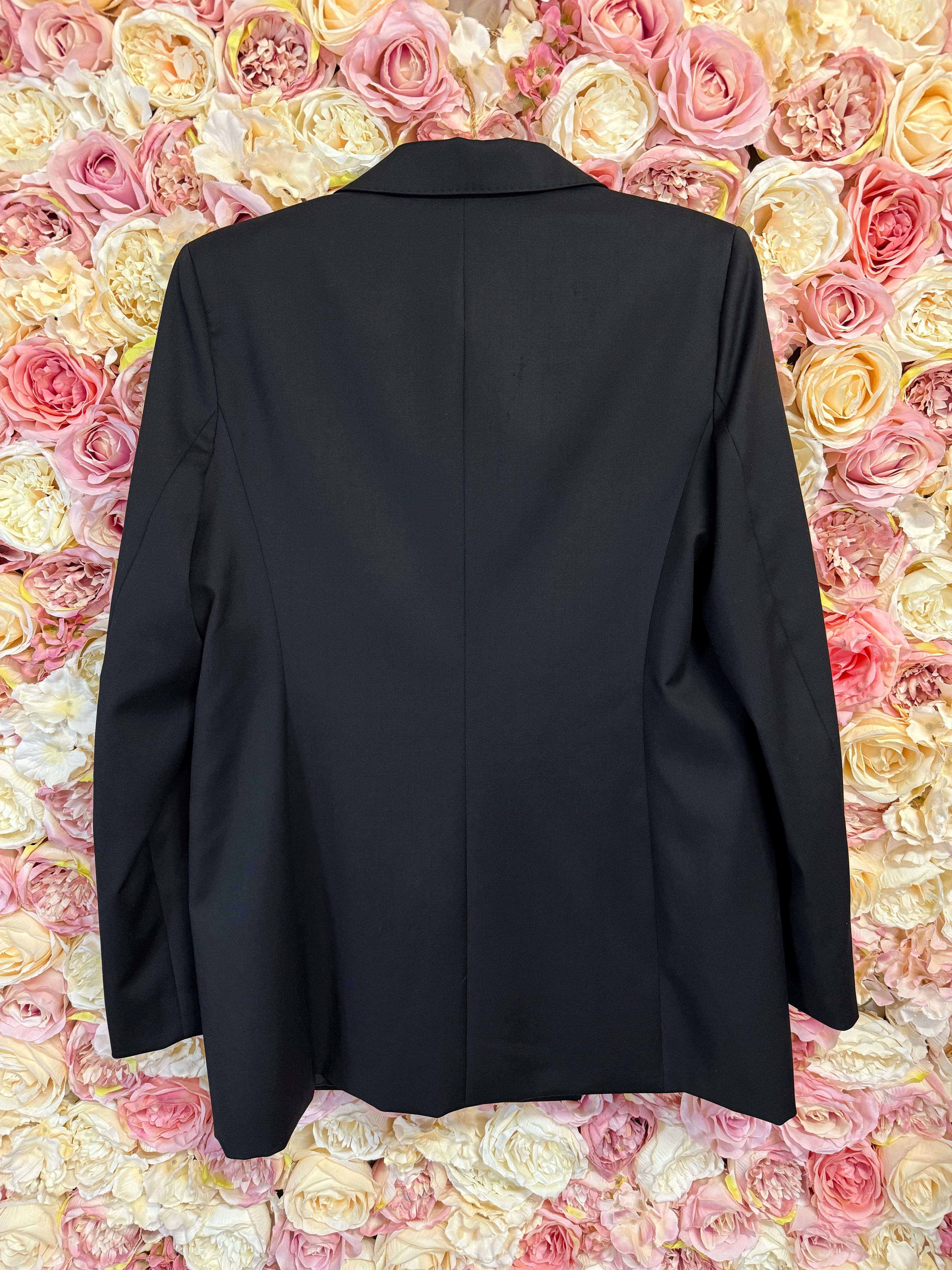 Max Mara Double-breasted Classic Wool Blazer Black Sz. 42 DE