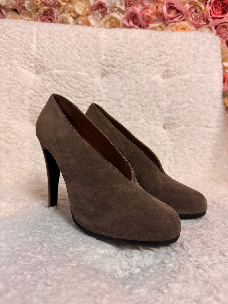 Hermès Pumps Velour Taupe