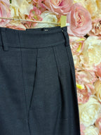 Akris Silk Wool Pants Dark Blue Sz. 42 DE