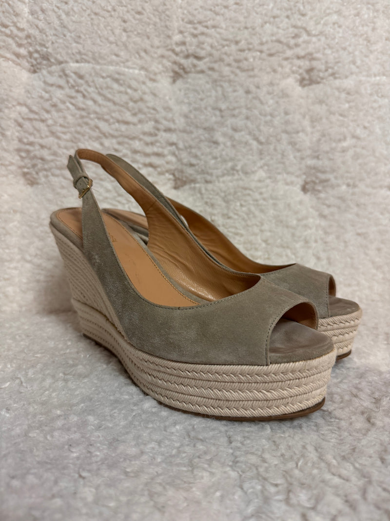 Sergio Rossi Wedges Taupe Beige